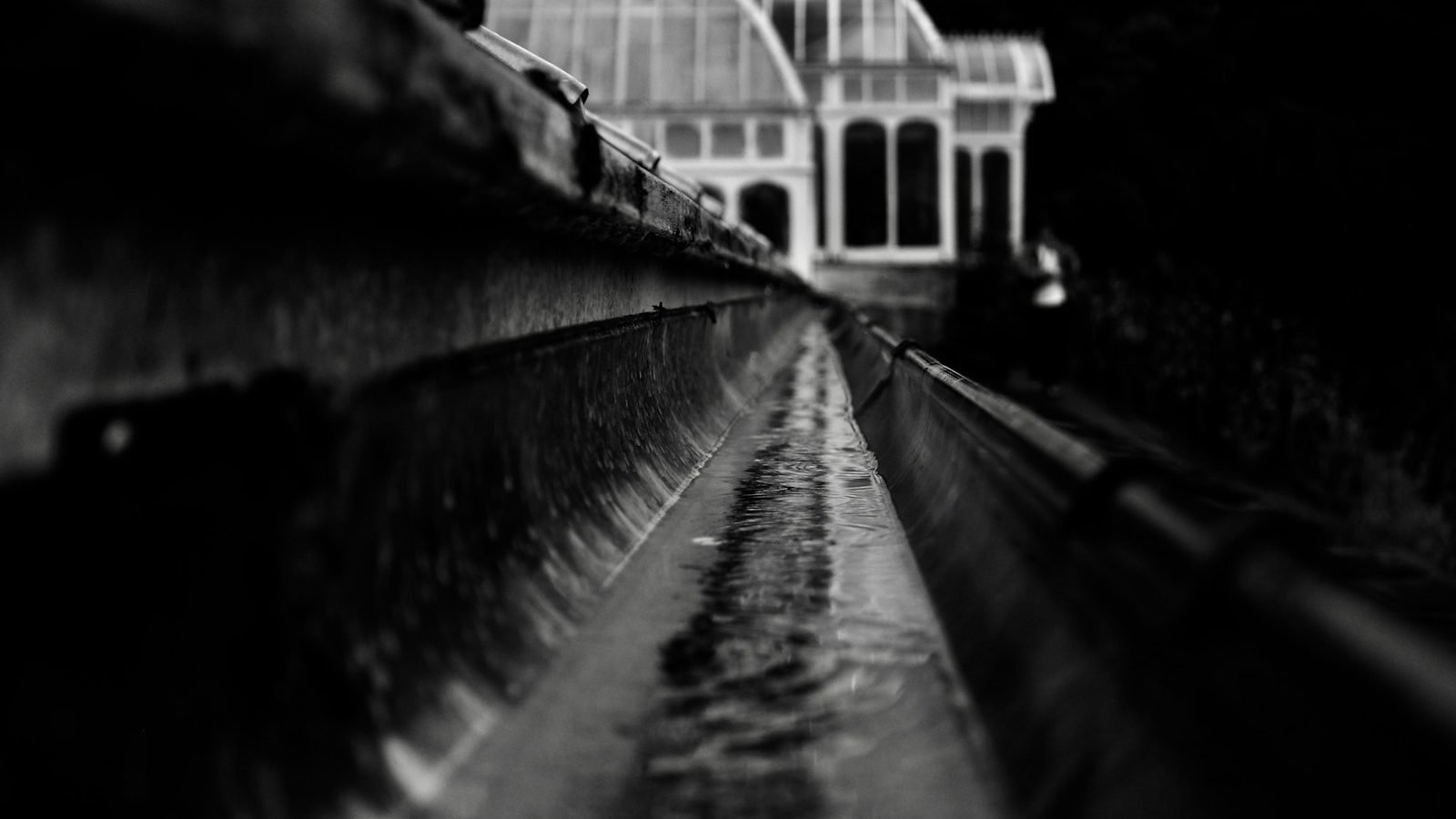 grayscale and close-up photography of train rail