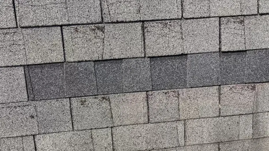 Mismatched Shingles on a roof